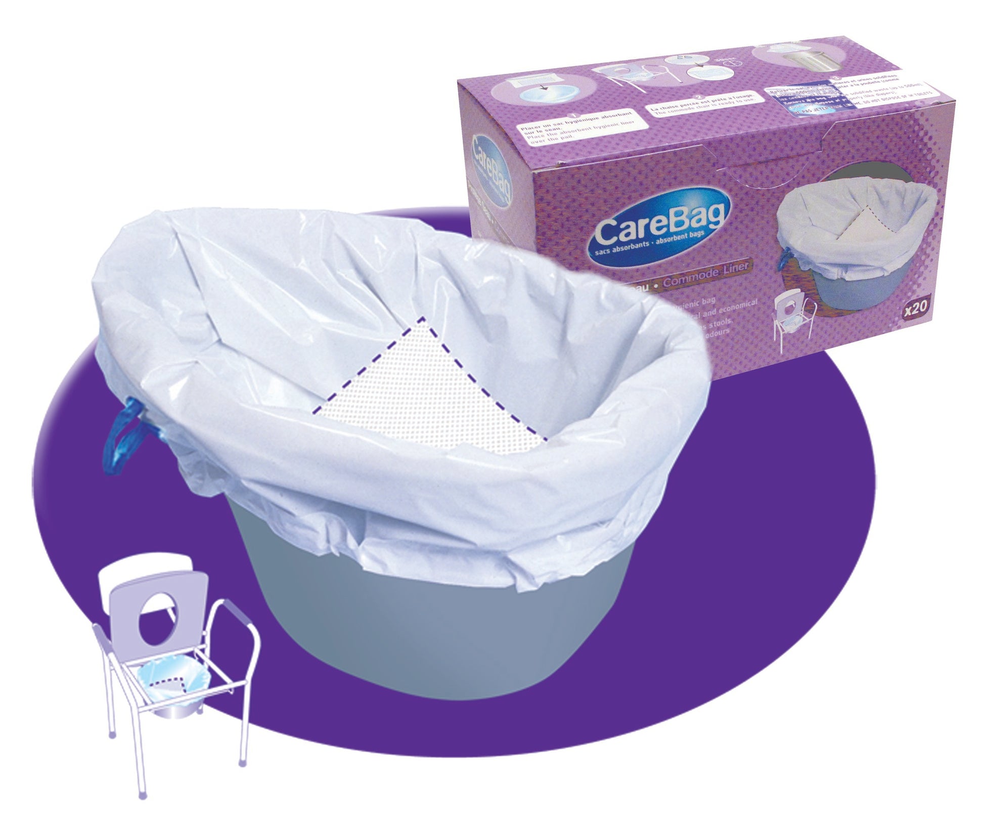 CareBag® Commode Liner (20pcs)