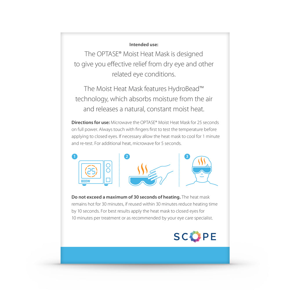 OPTASE® Moist Heat Mask – Reusable Relief for Dry Eye and Eyelid Conditions