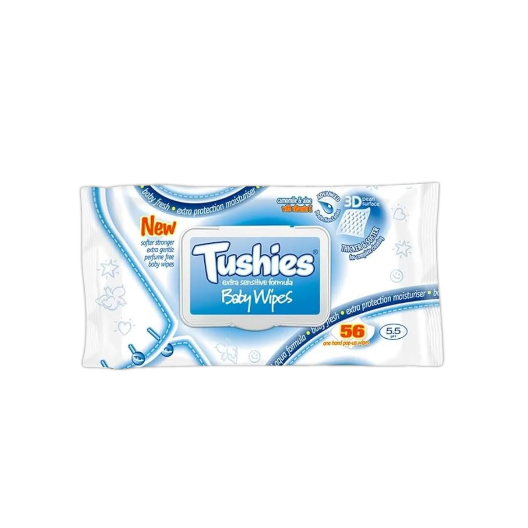 Tushies Sensitive Cap Pack-Baby Wipes