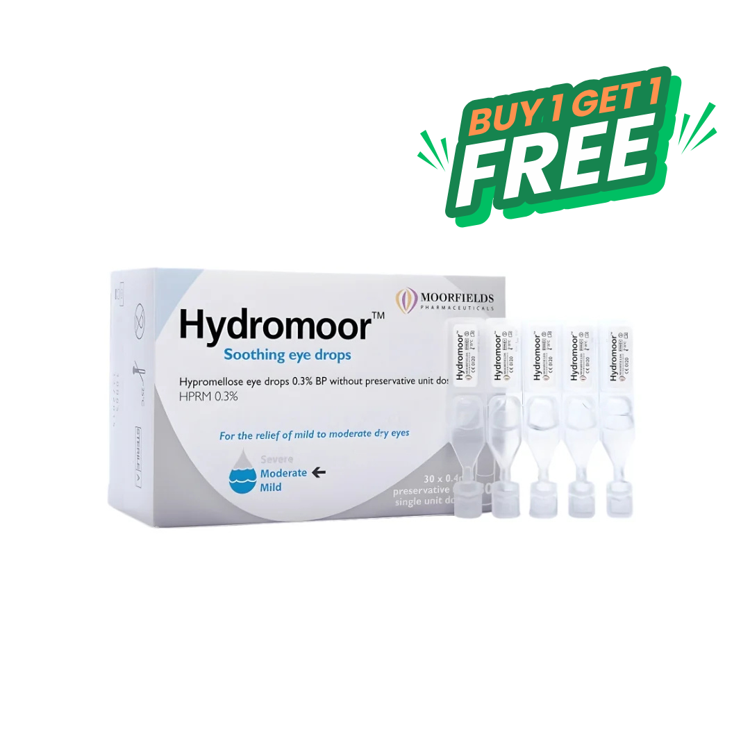 Hydromoor Eye Drops – Trusted Relief for Dry Eyes BUY 1 Get 1