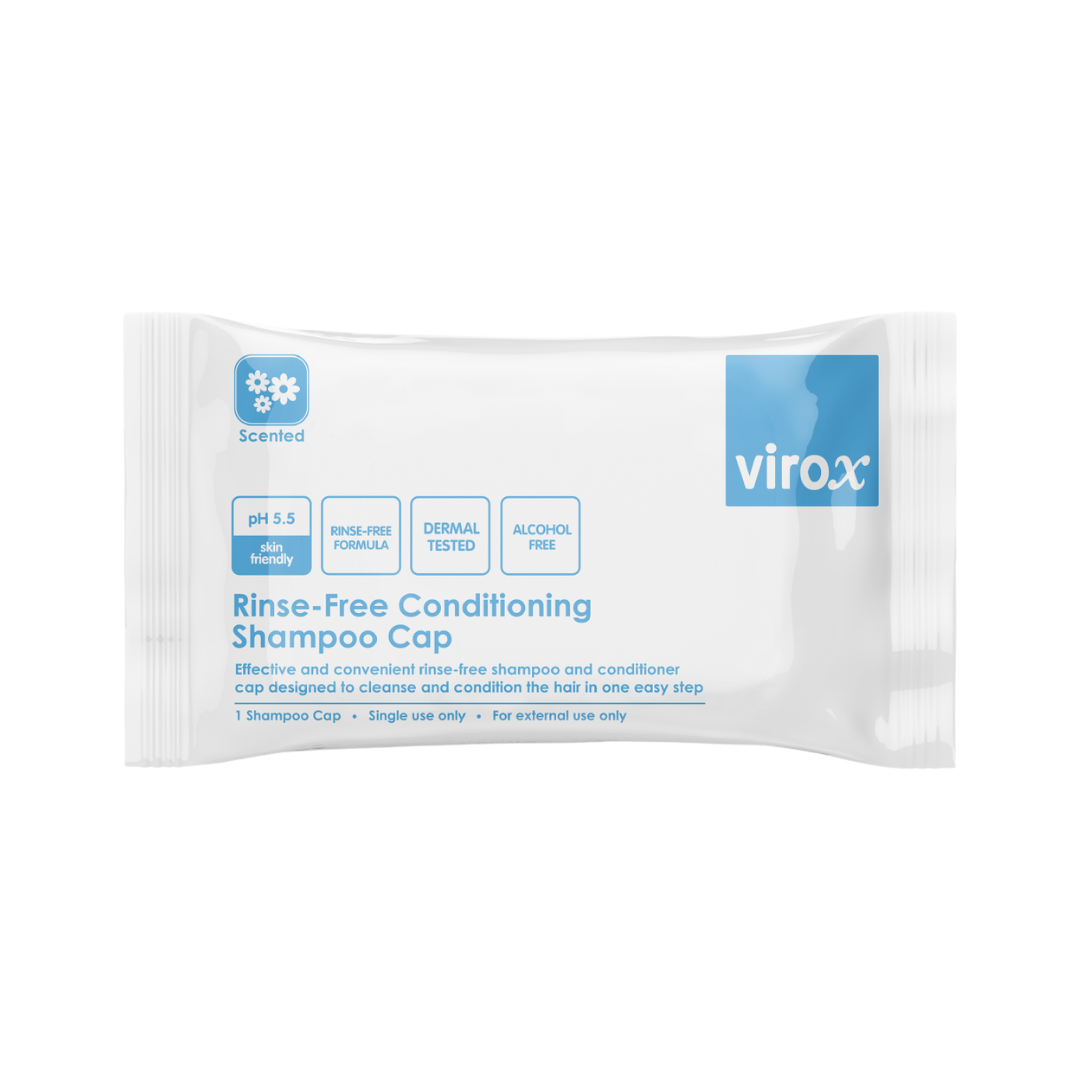 Virox rinse-free shampoo and conditioning cap sented-free size