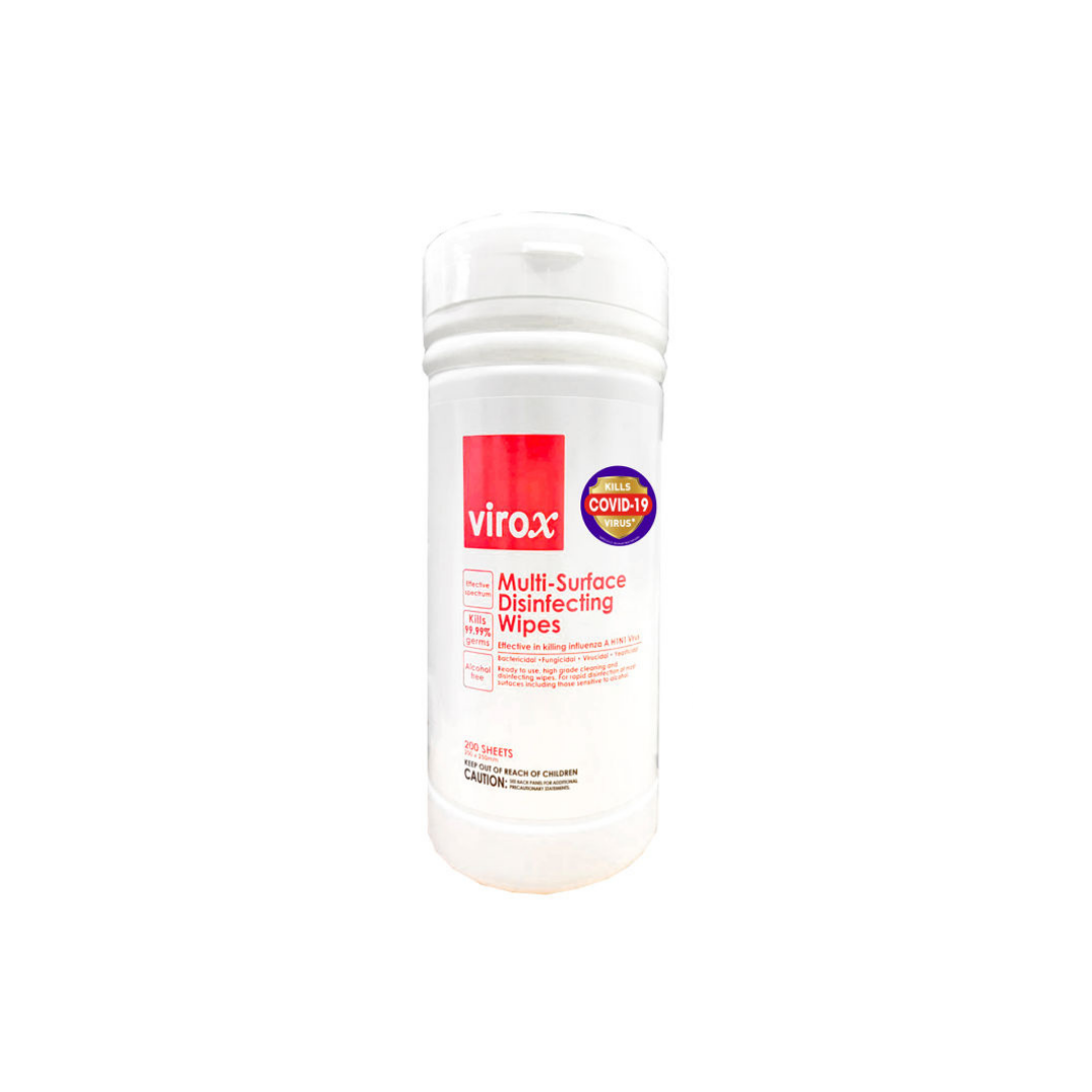 Virox alcohol free Multi-surface disinfecting wipes 200s 200 x250mm