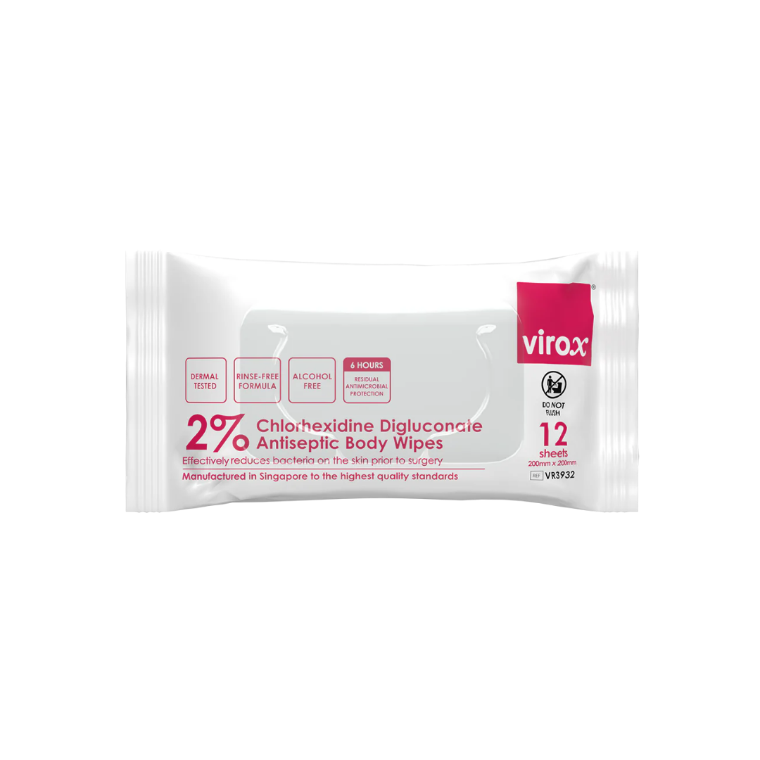 Virox 2% Chlorhexidine Digluconate Antiseptic Body Wipess