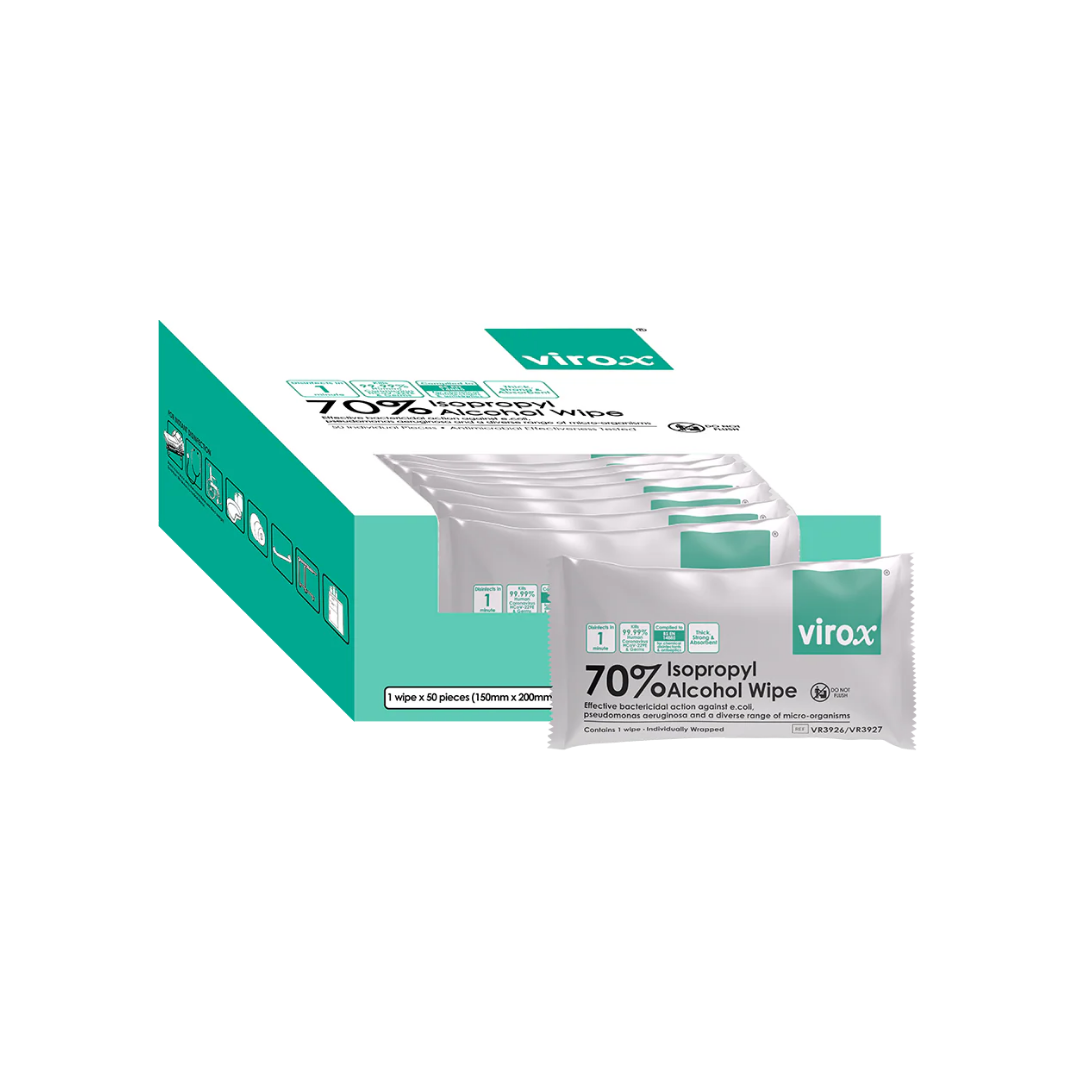 Virox 70% Alcohol Wipes 1s x 100 -150 x200 mm