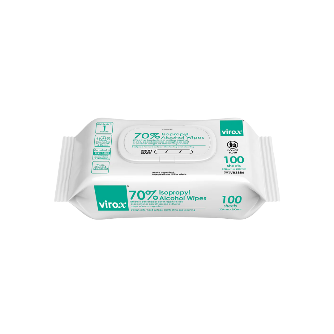 Virox 70% Alcohol Wipes s100 -200 x200 mm