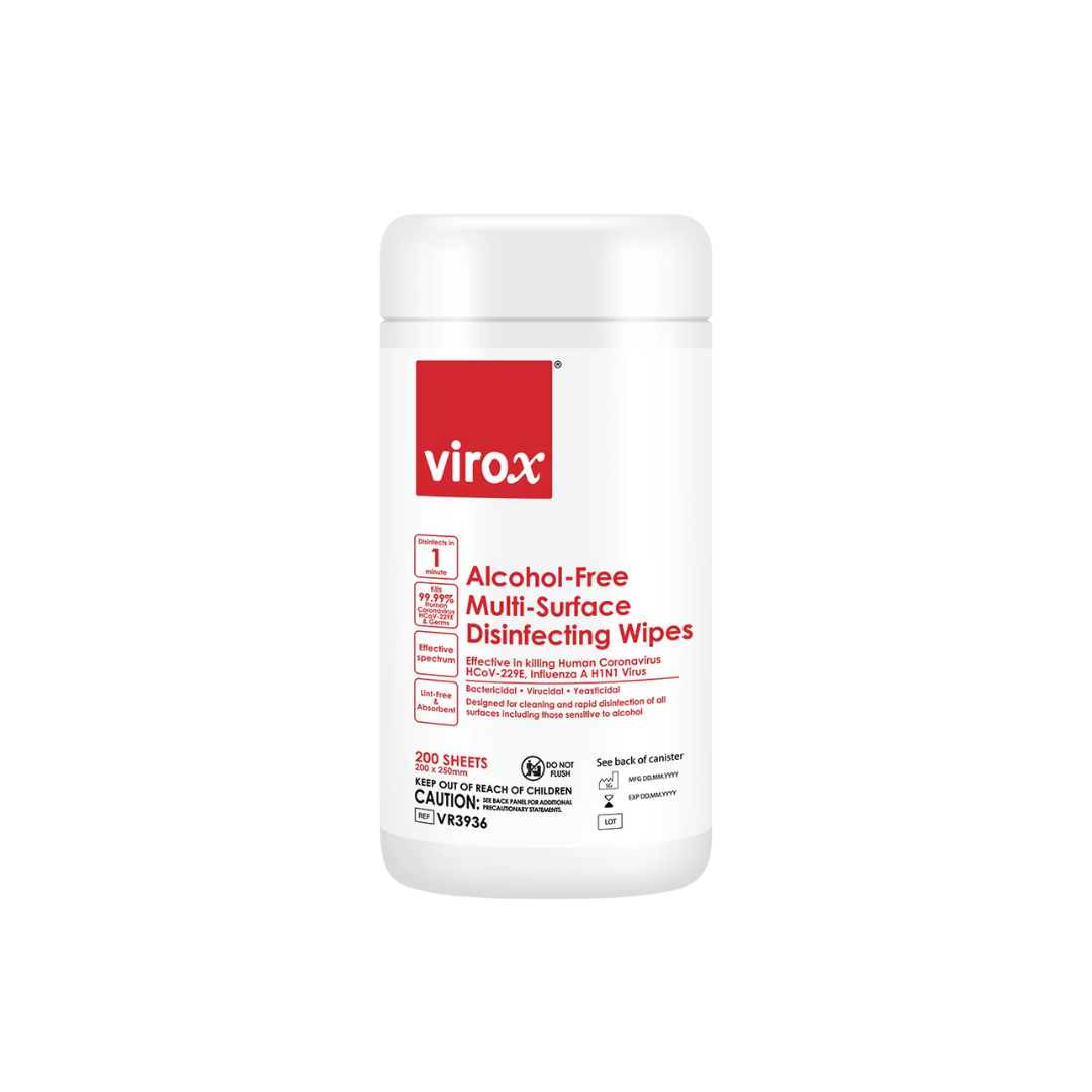 Virox 70% Alcohol Wipes 200s canister- 200x250mm